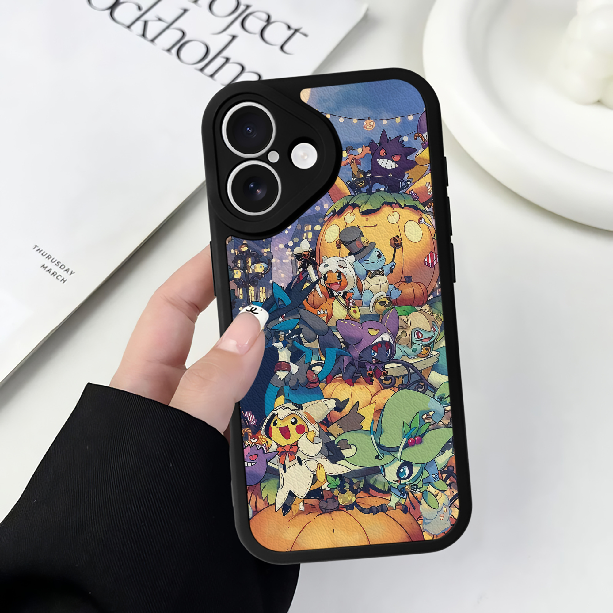 （画像用） ポケットモンスター Pokémon 【iPhone 16シリーズ対応】シリコンスマホケース（レザー調） 材質：シリコン